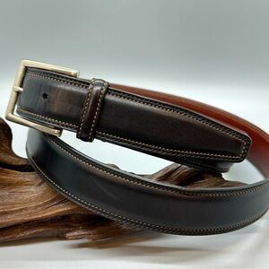 COACH Men’s Black Calfskin Leather Stitched Belt 3752 L10 Size 40 EUC